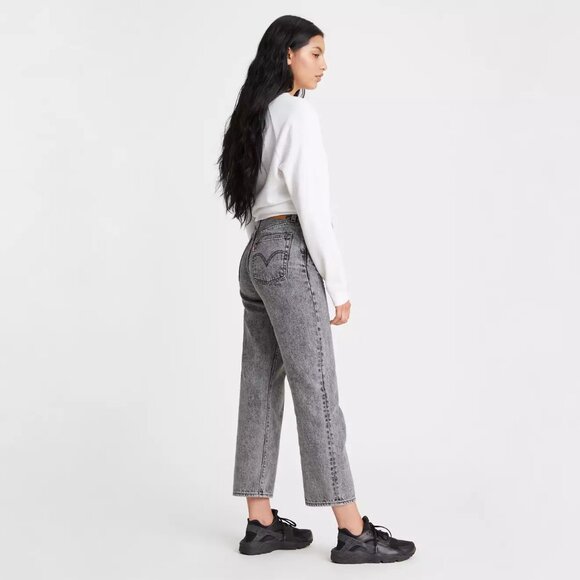 Levi's Ribcage Straight Ankle Jeans - 26 - Moon Landing Grey - Picture 2 of 9
